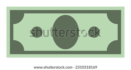 US dollar cash banknote isolated, finance and currency concept