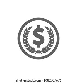 US dollar coin icon vector. Symbol for your web site design, logo, app, UI. Vector illustration, EPS