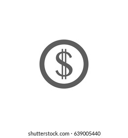 Us dollar coin icon vector