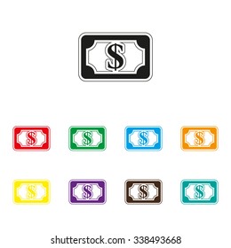 us dollar - color vector icon