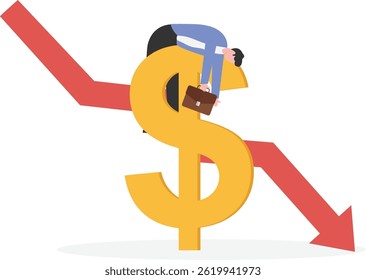 US dollar crisis. economic recession. FED, Raising interest rates from inflation. Central state monetary policy

