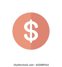 Us dollar currency Icon in trendy flat style isolated on white background. Award symbol for your web site design, logo, app, UI. Vector illustration, EPS10.