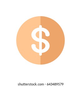 Us dollar currency Icon in trendy flat style isolated on white background. Award symbol for your web site design, logo, app, UI. Vector illustration, EPS10.