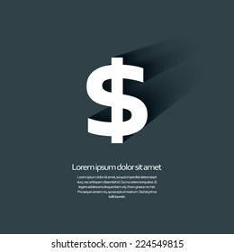 US dollar currency sign with 3d effect. Eps10 vector illustration.