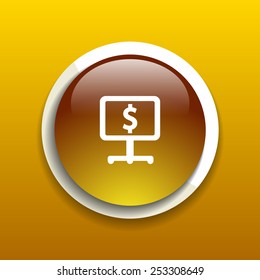 us dollar glossy icon 