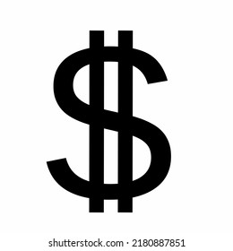 Us Dollar Icon Isolated In Black Color