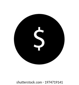 US dollar icon or symbol isolated on white background