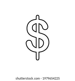 us dollar icon vector illustration on white background