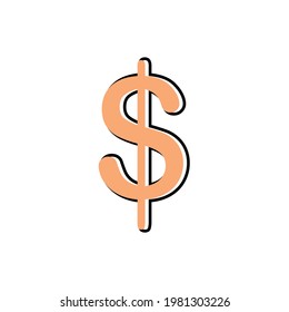 us dollar icon vector illustration on white background