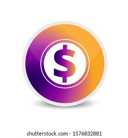 Us dollar icon vector logo art