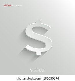 US Dollar Icon - vector web illustration, easy paste to any background