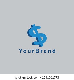 Logotipo del dólar estadounidense con un diseño elegante y elegante, perfecto para su negocio.
