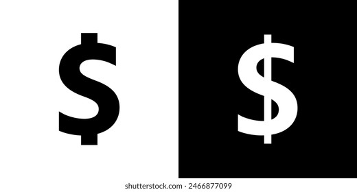 US dollar logo icon in generic style. USD money concept