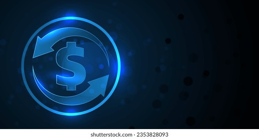 US Dollar sign background. Concept of money and success. Vector illustration