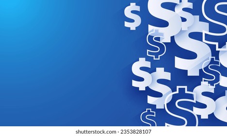 US Dollar sign background. Concept of money and success. Vector illustration