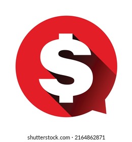 US Dollar sign red bubble