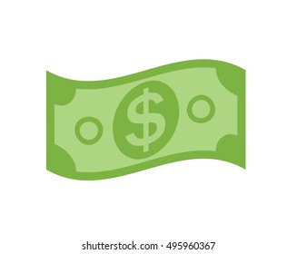 US Dollar Stack Paper Banknotes  Icon Sign Business Finance Money Concept Vector Illustration EPS10