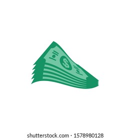 US Dollar stock paper bank notes icon sign business finance money concept vector illustration