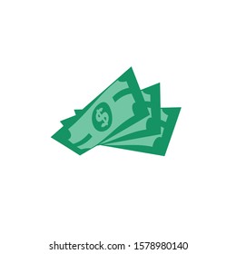 US Dollar stock paper bank notes icon sign business finance money concept vector illustration