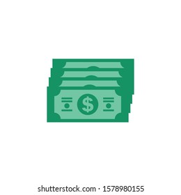 US Dollar stock paper bank notes icon sign business finance money concept vector illustration