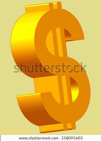US Dollar symbol for various design