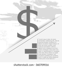 U.S. dollar. Vector graphics.