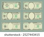 US Dollars banknote - American dollar bill cash money isolated on background