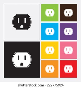 U.S. Electric Household Outlet Icon - Vector