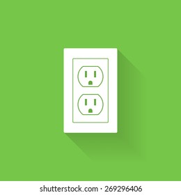 U.S. electric household outlet icon - Vector