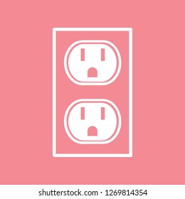 U.S. electric household outlet vector