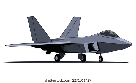 US F22 Raptor Stealth Jet Kampfflugzeug Illustration