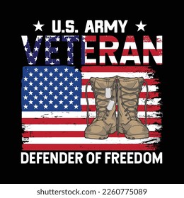 US Flag US Army Veteran Defender of Freedom