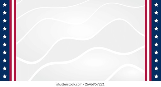 US flag background. US flag banner with blank space for text. Perfect for your design projects.