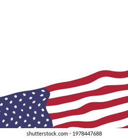 US flag background for social media template