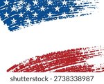 US flag background. Flag of the USA. Vintage American flag grunge style.