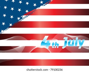 us flag background, vector illustration