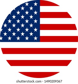 US flag badge vector illustration -Badge,sticker,label etc