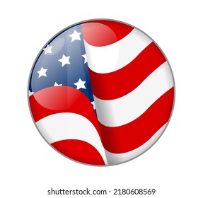 US Flag Badges - Stock Illustration as EPS 10 File