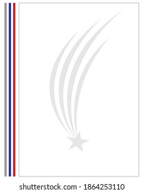 US flag characters border frame with empty space for text.	
