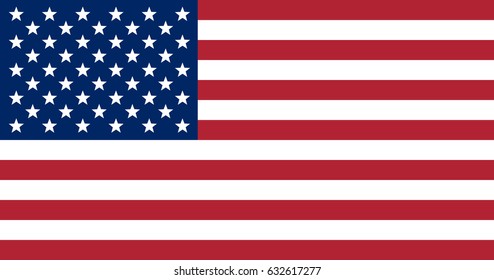 The US flag with the correct proportions in size and color