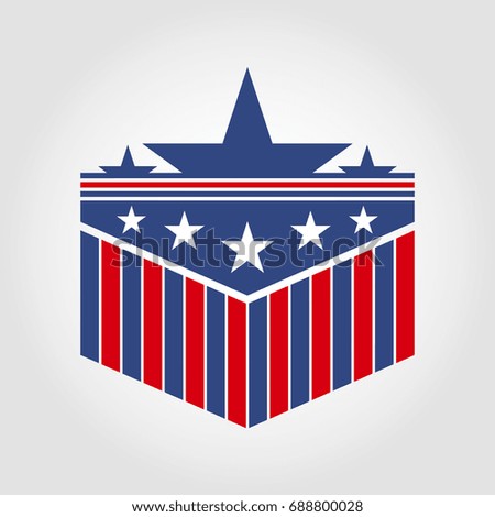 US flag decoration