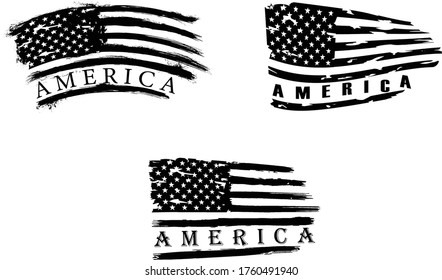 US Flag - Distressed American Flag lines