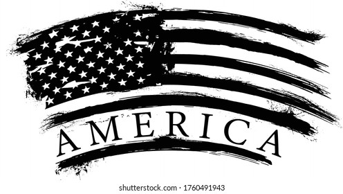 US Flag - Distressed American Flag lines