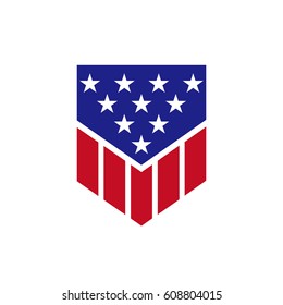 US Flag Logo Vector