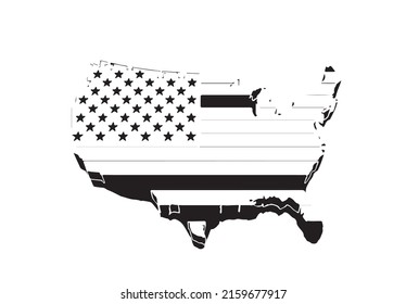 Us Flag Map Design Vector Image Stock Vector (Royalty Free) 2159677917 ...