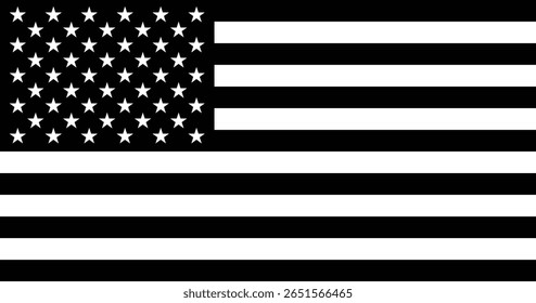 Bandeira dos EUA em design mínimo. Adequado para política, protesto, histórico. Ideal para ícones, impressões e projetos conceituais.