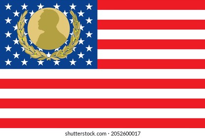 US Flag With Nobel Prize Symbol, Vector Illustration