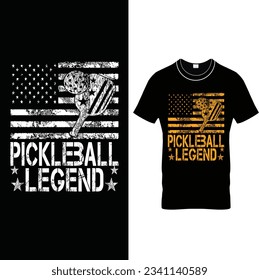 US Flag Pickleball Grange T Shirt Design