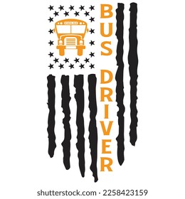 Us flag school bus design gift, best bus driver gift, school bus driver Appreciation Gifts, 100 days of school, teacher gift, t shirt design, back to school design