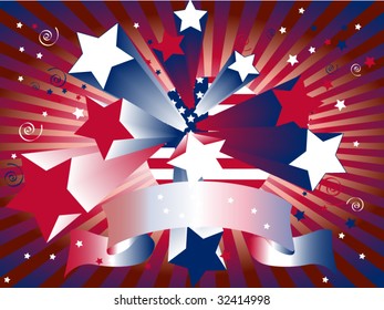 US flag star background